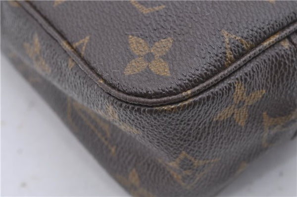 Auth Louis Vuitton Monogram Trousse Toilette 23 Clutch Hand Bag M47524 LV 4686D