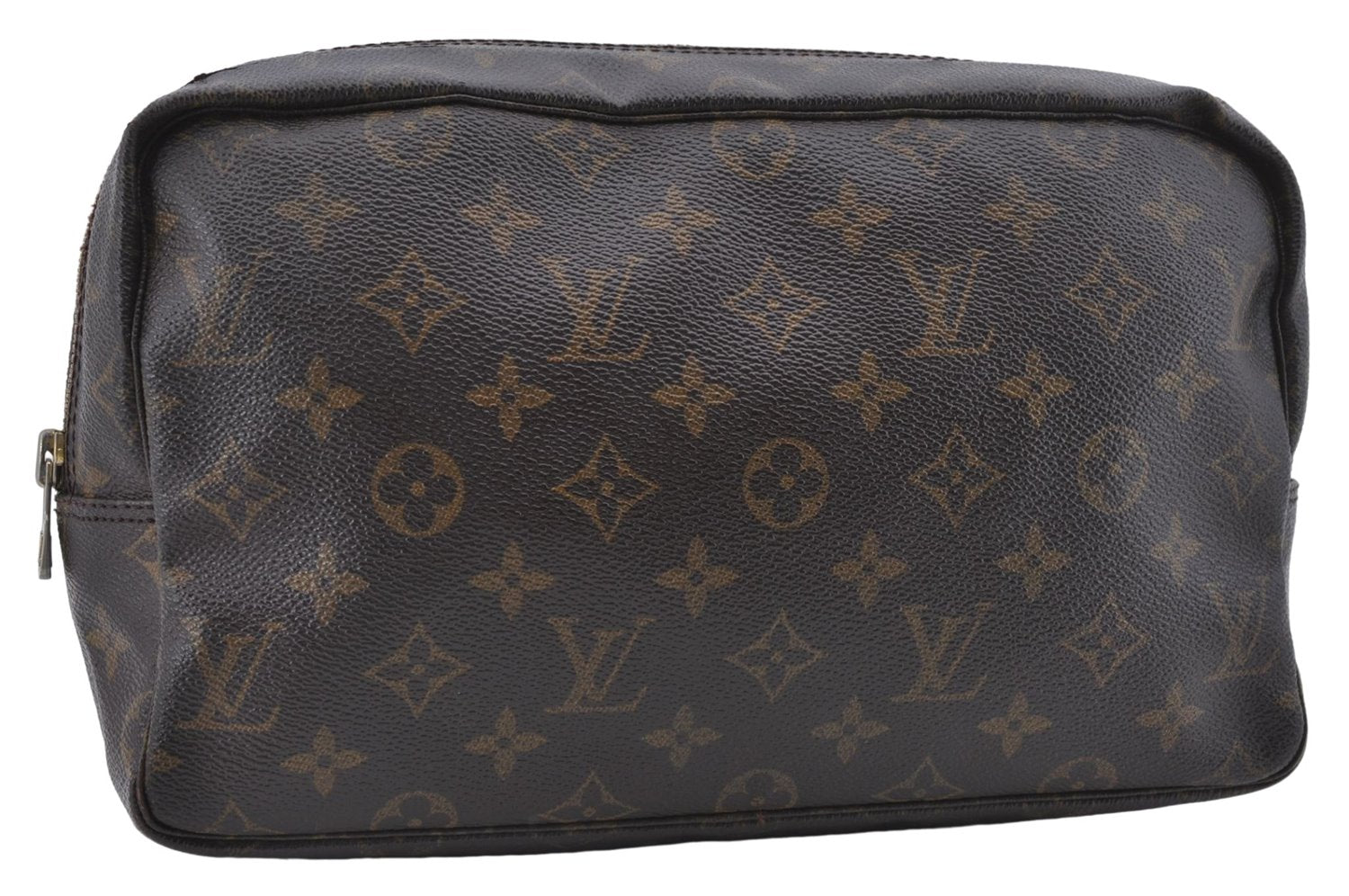 Auth Louis Vuitton Monogram Trousse Toilette 28 Clutch Hand Bag M47522 LV 4687D