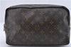 Auth Louis Vuitton Monogram Trousse Toilette 28 Clutch Hand Bag M47522 LV 4687D