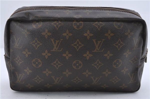 Auth Louis Vuitton Monogram Trousse Toilette 28 Clutch Hand Bag M47522 LV 4687D