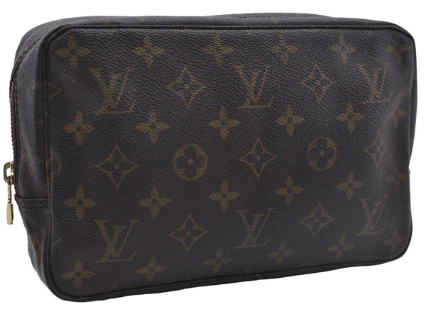 Auth Louis Vuitton Monogram Trousse Toilette 23 Clutch Hand Bag M47524 LV 4688D