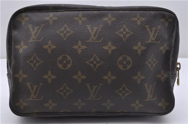 Auth Louis Vuitton Monogram Trousse Toilette 23 Clutch Hand Bag M47524 LV 4688D