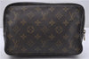 Auth Louis Vuitton Monogram Trousse Toilette 23 Clutch Hand Bag M47524 LV 4688D