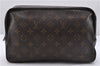Auth Louis Vuitton Monogram Trousse Toilette 28 Clutch Hand Bag M47522 LV 4689D