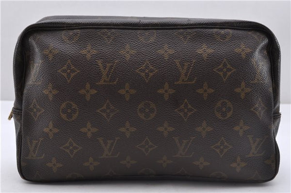 Auth Louis Vuitton Monogram Trousse Toilette 28 Clutch Hand Bag M47522 LV 4689D