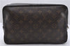 Auth Louis Vuitton Monogram Trousse Toilette 28 Clutch Hand Bag M47522 LV 4689D
