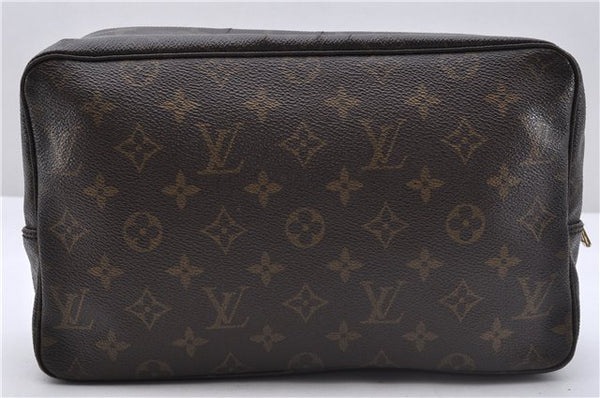 Auth Louis Vuitton Monogram Trousse Toilette 28 Clutch Hand Bag M47522 LV 4689D