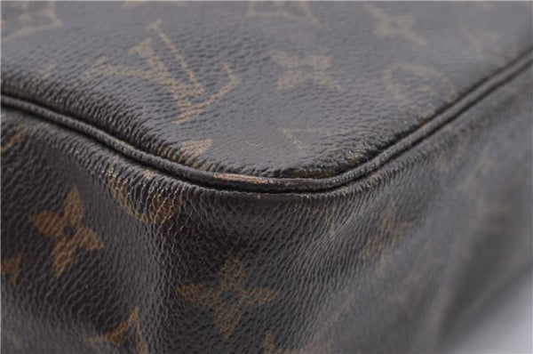 Auth Louis Vuitton Monogram Trousse Toilette 28 Clutch Hand Bag M47522 LV 4689D