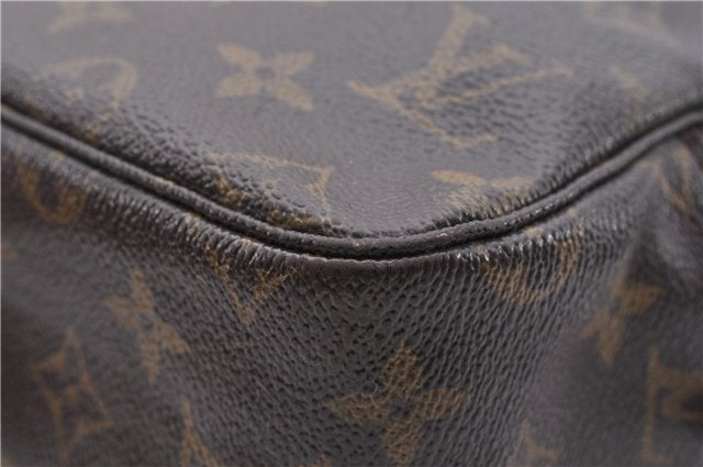 Auth Louis Vuitton Monogram Trousse Toilette 28 Clutch Hand Bag M47522 LV 4689D