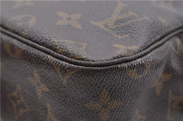 Auth Louis Vuitton Monogram Trousse Toilette 28 Clutch Hand Bag M47522 LV 4689D
