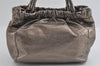 Authentic Salvatore Ferragamo Vara Ribbon Leather 2Way Hand Bag Silver SF 4690I