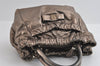 Authentic Salvatore Ferragamo Vara Ribbon Leather 2Way Hand Bag Silver SF 4690I