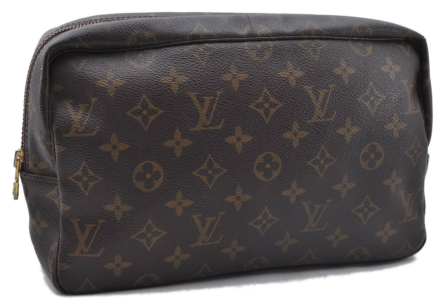 Auth Louis Vuitton Monogram Trousse Toilette 28 Clutch Hand Bag M47522 LV 4692D