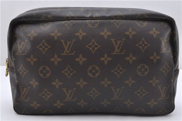 Auth Louis Vuitton Monogram Trousse Toilette 28 Clutch Hand Bag M47522 LV 4692D
