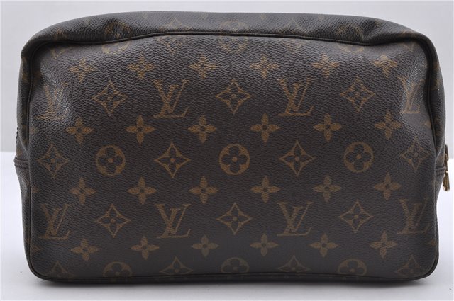 Auth Louis Vuitton Monogram Trousse Toilette 28 Clutch Hand Bag M47522 LV 4692D