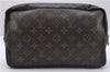 Auth Louis Vuitton Monogram Trousse Toilette 28 Clutch Hand Bag M47522 LV 4692D