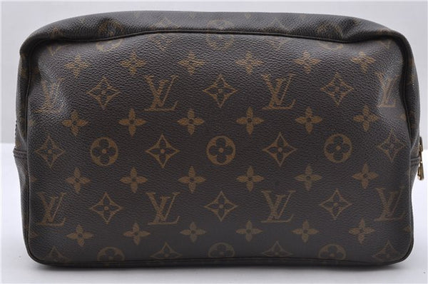 Auth Louis Vuitton Monogram Trousse Toilette 28 Clutch Hand Bag M47522 LV 4692D