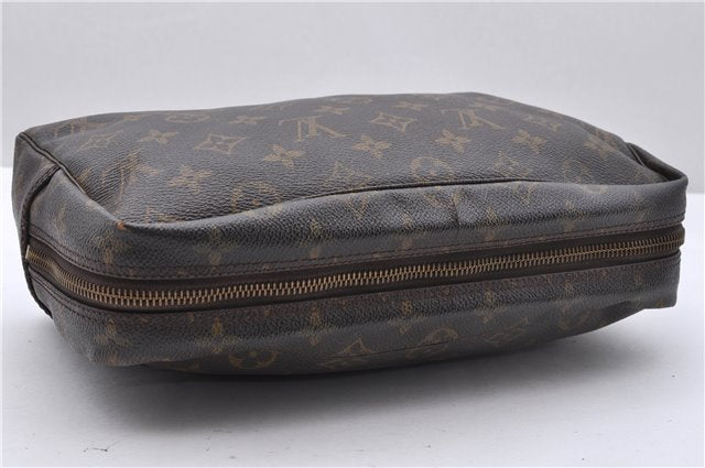 Auth Louis Vuitton Monogram Trousse Toilette 28 Clutch Hand Bag M47522 LV 4692D