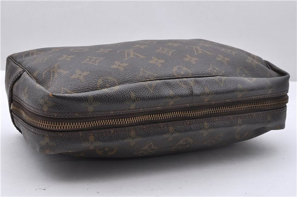 Auth Louis Vuitton Monogram Trousse Toilette 28 Clutch Hand Bag M47522 LV 4692D