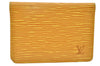Auth Louis Vuitton Epi Porte 2 Cartes Vertical Pass Case Yellow M63209 LV 4692E