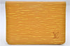 Auth Louis Vuitton Epi Porte 2 Cartes Vertical Pass Case Yellow M63209 LV 4692E