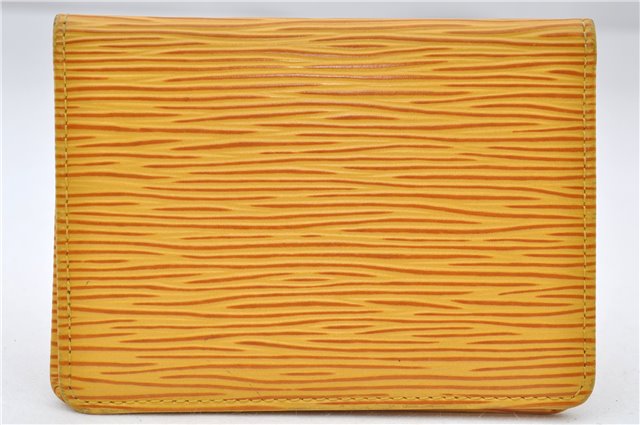 Auth Louis Vuitton Epi Porte 2 Cartes Vertical Pass Case Yellow M63209 LV 4692E