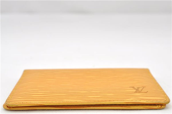 Auth Louis Vuitton Epi Porte 2 Cartes Vertical Pass Case Yellow M63209 LV 4692E