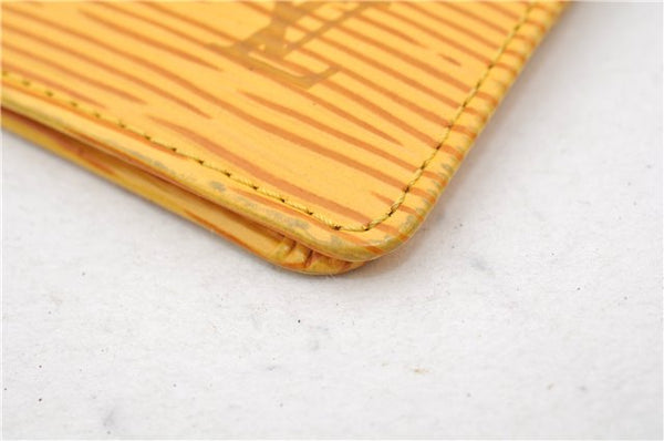 Auth Louis Vuitton Epi Porte 2 Cartes Vertical Pass Case Yellow M63209 LV 4692E