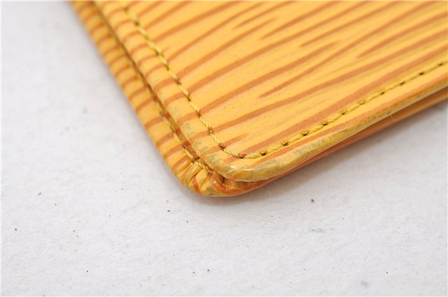 Auth Louis Vuitton Epi Porte 2 Cartes Vertical Pass Case Yellow M63209 LV 4692E