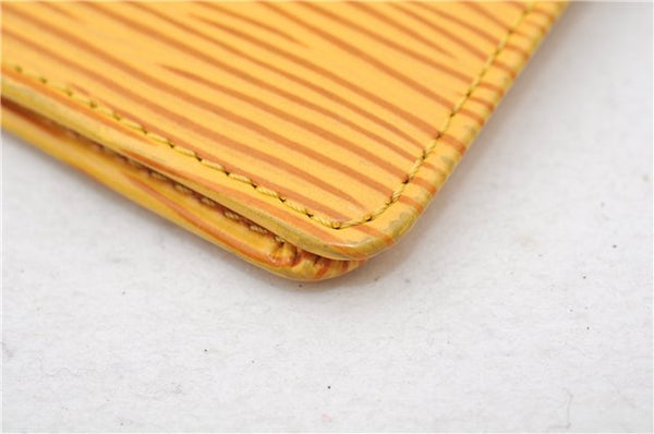 Auth Louis Vuitton Epi Porte 2 Cartes Vertical Pass Case Yellow M63209 LV 4692E