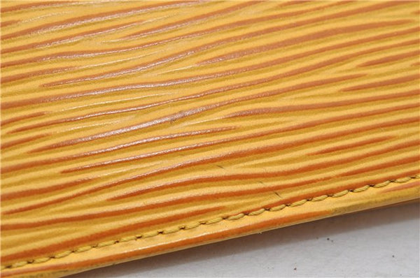 Auth Louis Vuitton Epi Porte 2 Cartes Vertical Pass Case Yellow M63209 LV 4692E