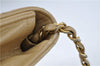 Authentic CHANEL Lamb Skin Matelasse Chain Shoulder Cross Bag Beige Junk 4693C