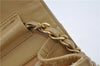 Authentic CHANEL Lamb Skin Matelasse Chain Shoulder Cross Bag Beige Junk 4693C