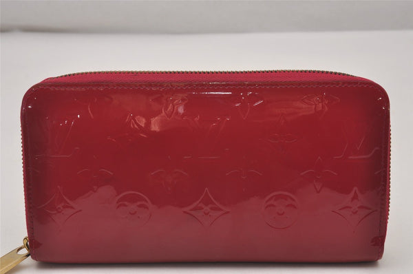 Authentic Louis Vuitton Vernis Zippy Wallet Long Purse Pink M91597 LV 4693I