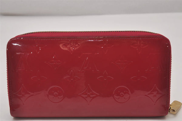 Authentic Louis Vuitton Vernis Zippy Wallet Long Purse Pink M91597 LV 4693I