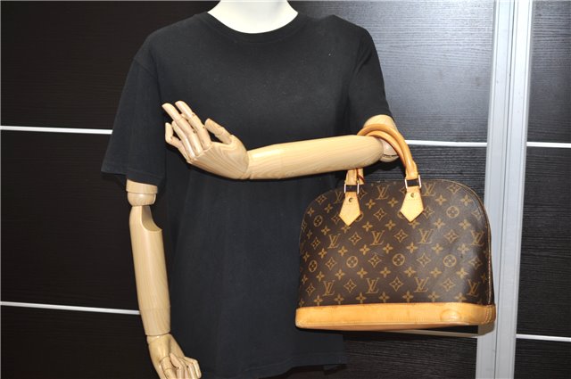 Authentic Louis Vuitton Monogram Alma Hand Bag Purse M51130 LV 4694F