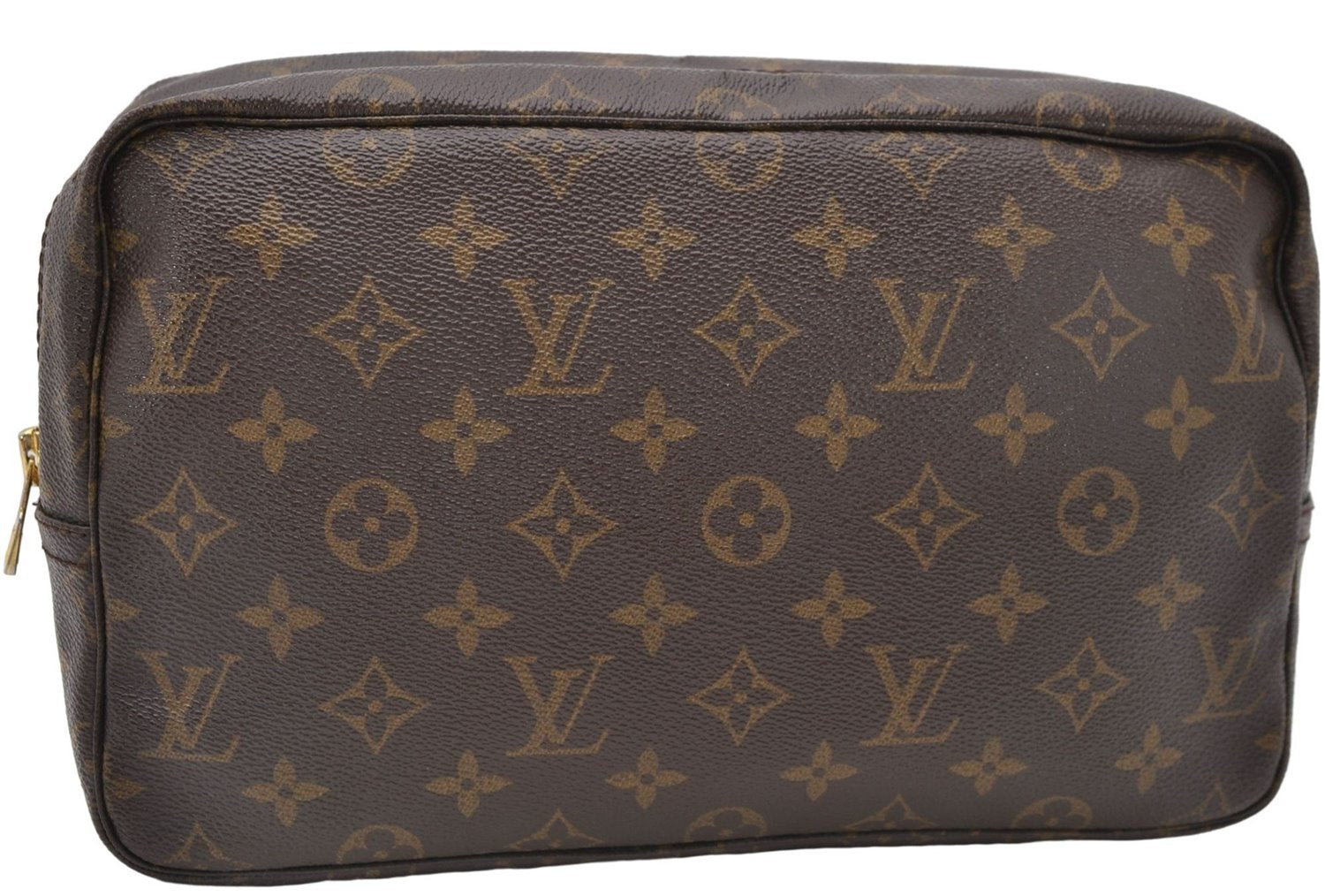 Auth Louis Vuitton Monogram Trousse Toilette 28 Clutch Hand Bag M47522 LV 4695D