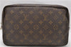 Auth Louis Vuitton Monogram Trousse Toilette 28 Clutch Hand Bag M47522 LV 4695D