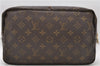Auth Louis Vuitton Monogram Trousse Toilette 28 Clutch Hand Bag M47522 LV 4695D