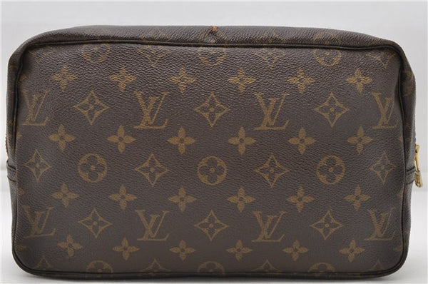 Auth Louis Vuitton Monogram Trousse Toilette 28 Clutch Hand Bag M47522 LV 4695D