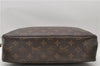 Auth Louis Vuitton Monogram Trousse Toilette 28 Clutch Hand Bag M47522 LV 4695D