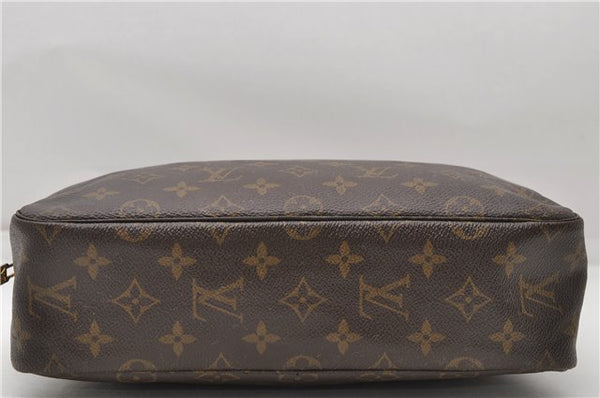 Auth Louis Vuitton Monogram Trousse Toilette 28 Clutch Hand Bag M47522 LV 4695D