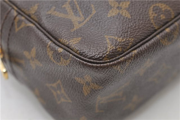 Auth Louis Vuitton Monogram Trousse Toilette 28 Clutch Hand Bag M47522 LV 4695D