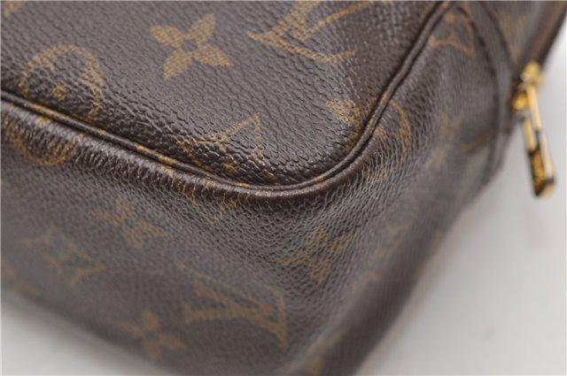 Auth Louis Vuitton Monogram Trousse Toilette 28 Clutch Hand Bag M47522 LV 4695D