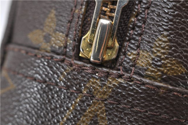 Auth Louis Vuitton Monogram Trousse Toilette 28 Clutch Hand Bag M47522 LV 4695D