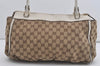 Authentic GUCCI Abbey Shoulder Tote Bag GG Canvas Leather 189831 Brown 4695I