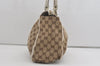Authentic GUCCI Abbey Shoulder Tote Bag GG Canvas Leather 189831 Brown 4695I