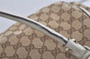 Authentic GUCCI Abbey Shoulder Tote Bag GG Canvas Leather 189831 Brown 4695I