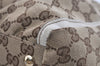 Authentic GUCCI Abbey Shoulder Tote Bag GG Canvas Leather 189831 Brown 4695I