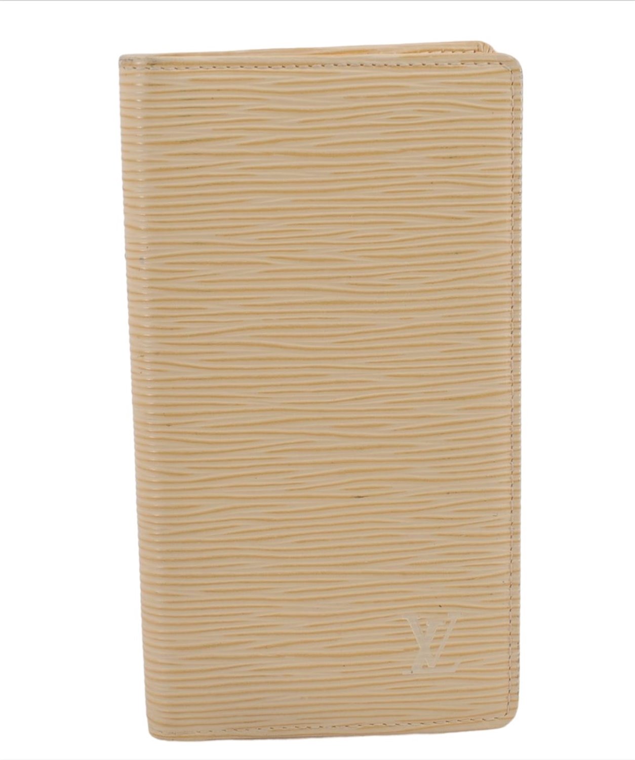 Authentic Louis Vuitton Epi Agenda Posh Notebook Cover Ivory R2052A LV 4698E